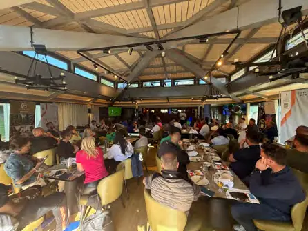 Guests at a golf day dinner